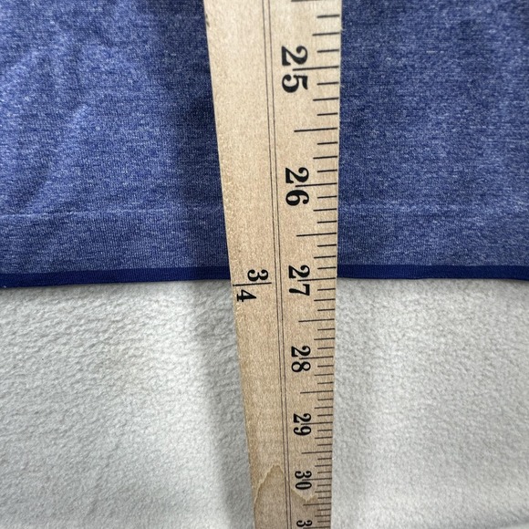 Lululemon Shirt Mens Medium Blue Heather Striped Metal Vent Tech Seamless Gym - Picture 9 of 10